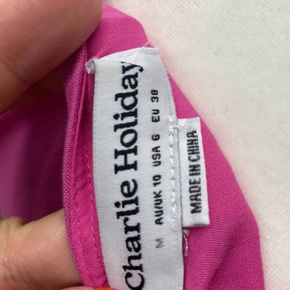 Charlie Holiday Wrap Dress- Size 6 - Picture 4 of 5